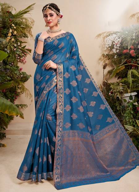 Blue Colour ASHIKA MADHULIKA 2 Designer Fancy Cotton With Resham Work Festive Wear Saree Latest Collection 45